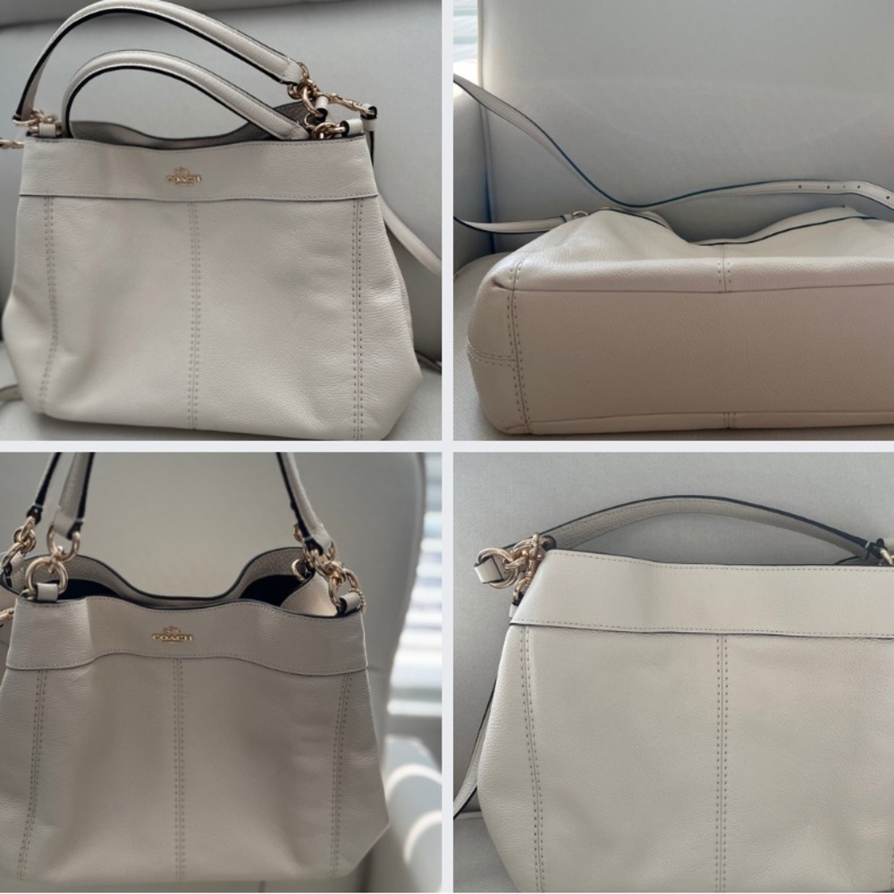 Coach Cream Leather Shoulder Bag